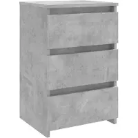 vidaXL Nachtkastje 40x35x62,5 cm bewerkt hout betongrijs