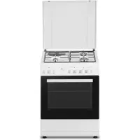 Continental Edison Gemengde Cuisiniere Continental Edison CECM60FCW - 3 gaslichten + 1 Elektrisch - L59.8 x D61 XH83 cm - Wit wit