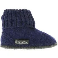 Bergstein kids pantoffels donkerblauw Jongens/Meisjes Wol Effen - maat 23
