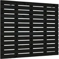 vidaXL Hoofdbord wandmontage 106x3x91,5 cm massief grenenhout zwart