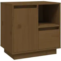 vidaXL Nachtkastje 50x34x50 cm massief grenenhout honingbruin
