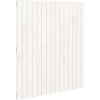vidaXL Wandhoofdbord 95,5x3x110 cm massief grenenhout wit
