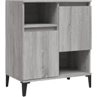 vidaXL Dressoir 60x35x70 cm bewerkt hout grijs sonoma eikenkleurig