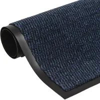 vidaXL Deurmat getuft 60x180 cm blauw
