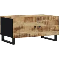 vidaXL Salontafel 80x50x40 cm massief mangohout en bewerkt hout