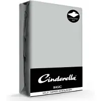 Cinderella - Weekend - Topper Hoeslaken met split - 200x210 cm - tot 15 cm matrashoogte - 100% Katoen - Lichtgrijs
