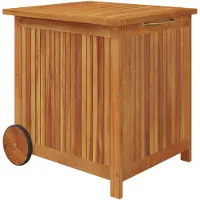 vidaXL Tuinbox met wieltjes 60x50x58 cm massief acaciahout