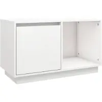 vidaXL Tv-meubel 74x35x44 cm massief grenenhout wit
