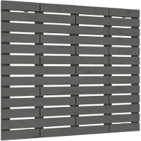 vidaXL Hoofdbord wandmontage 146x3x91,5 cm massief grenenhout grijs