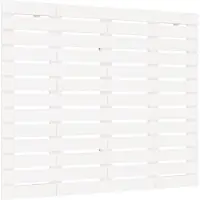 vidaXL Hoofdbord wandmontage 126x3x91,5 cm massief grenenhout wit