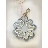 Coccinelle IRIS BLANCHE SLEUTELHANGER LEDER BLAUW/WIT