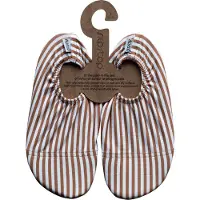 SLIPSTOP Cognac Stripe kinder schoenen wit maat 18/20