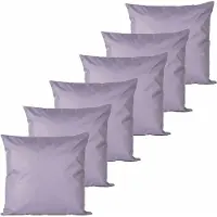 Anna's Collection buitenkussens - 6x - lila paars - 45 x 45 cm - binnen/buiten