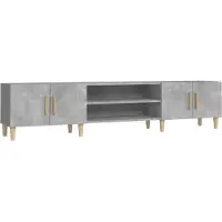 vidaXL Tv-meubel 180x31,5x40 cm bewerkt hout betongrijs