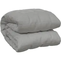 vidaXL Verzwaringsdeken 220x235 cm 11 kg stof grijs