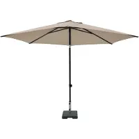 Madison Parasol ELBA PUSH-UP 300cm Ecru Beige beige Metaal Parasol