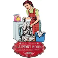 Clayre & Eef Wanddecoratie 40x70 cm Rood Groen Ijzer Laundry Room Muurdecoratie Rood Muurdecoratie