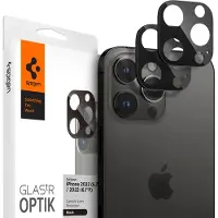 Spigen GLAStR Optik Camera Lens Protector - Camera eiland bescherming (2-pack) voor de Apple iPhone 14 Pro (Max) - Zwart