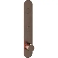 Hotbath Cobber Afbouwdeel thermostaat Verticaal met 2 push buttons Geborsteld Koper PVD PB066