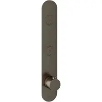 Hotbath Cobber PB066EXT afbouwdeel inbouwthermostaat met achterplaat en 2 drukknoppen verouderd ijzer