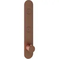 Hotbath Douchethermostaat cobber inbouw 2 pushbuttons geborsteld koper