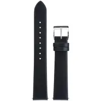 Junghans Max Bill ladies lederen horlogeband zwart - horlogebandjes dames - 17 mm