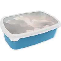 MuchoWow Broodtrommel Blauw - Lunchbox - Brooddoos - Lucht - Wolken - Zon - Natuur - 18x12x6 cm - Kinderen - Jongen