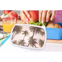 MuchoWow Broodtrommel Blauw - Lunchbox - Brooddoos - Palmbomen - Groen - Zon - Natuur - 18x12x6 cm - Kinderen - Jongen