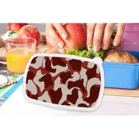 MuchoWow Broodtrommel Blauw - Lunchbox - Brooddoos - Abstract - Bruin - Kleuren - Pastel - 18x12x6 cm - Kinderen - Jongen