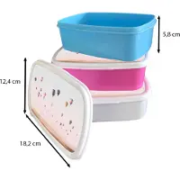 MuchoWow Broodtrommel Roze - Lunchbox - Brooddoos - Luchtballon - Woestijn - Lucht - Landschap - Natuur - 18x12x6 cm - Kinderen - Meisje