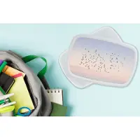 MuchoWow Broodtrommel Wit - Lunchbox - Brooddoos - Vogels - Zee - Lucht - Natuur - Zomer - 18x12x6 cm - Volwassenen