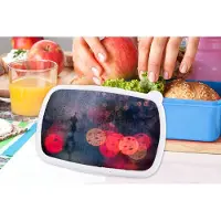 MuchoWow Broodtrommel Blauw - Lunchbox - Brooddoos - Abstract - Druppels - Kleuren - Regen - 18x12x6 cm - Kinderen - Jongen