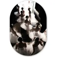 MuchoWow Muurovaal 40x60 cm - Ovale wanddecoratie Ballet - Ballerina - Dans - Ovalen schilderij - Muurdecoratie woonkamer - Kamer decoratie - Schilderijen - Wandcirkel