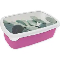 MuchoWow Broodtrommel Roze - Lunchbox - Brooddoos - Cactus - Groen - Plant - Natuur - 18x12x6 cm - Kinderen - Meisje