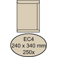Quantore Envelop Quantore akte EC4 240x340mm cremekraft 250stuks