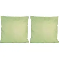 Anna's Collection 4x Bank/sier kussens voor binnen en buiten in de kleur mint groen 45 x 45 cm - Tuin/huis kussens
