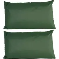 Anna's Collection 4x Bank/sier kussens voor binnen en buiten in de kleur donkergroen 30 x 50 cm - Tuin/huis kussens