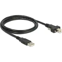 DeLOCK 83594, 1 meter, USB A, USB B, USB 2.0, mannelijk/mannelijk, zwart