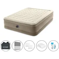Intex luchtbedset - 2-Persoons - 152 x 203 x 46 cm - Beige - Met Ingebouwde pomp + Accessoires
