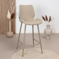 Bronx Scandinavische barkruk Jena taupe gerecyclede stof 69 cm