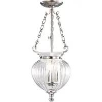 Elstead Lighting Elstead Finsbury Park hanglamp, E14, 3-lichts, Small, gepolijst nikkel
