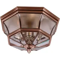 QUOIZEL LED Buitenlamp Newbury | 3X E14 Max 60W | IP44 | Dimbaar | Lacquered Aged Copper