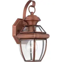 Elstead Lighting LED Wand Buitenlamp Newbury | 1X E27 Max 60W | IP44 | Dimbaar | Lacquered Aged Copper