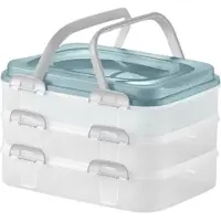 Dajar Voedselcontainer Dolce-mix van drie verdiepingen blauw