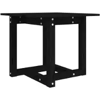 vidaXL Salontafel 50x50x45 cm massief grenenhout zwart