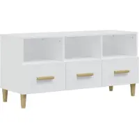 vidaXL Tv-meubel 102x36x50 cm bewerkt hout hoogglans wit