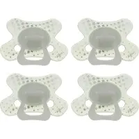 Difrax Fopspeen Natural - 12 tot 18 Maanden - Sterretjes & Transparant - 4 Stuks