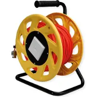 Roline S/FTP CAT6a 10 Gigabit netwerk kabelhaspel / oranje - LSZH - 60 meter