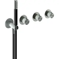 Hotbath Archie AR7171EXT afbouwdeel inbouwthermostaat met staafhanddouche aan houder en 2 stopkranen RVS316