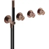Hotbath Archie AR7171EXT Afbouwdeel - Inbouw Bad/douche Thermostaat 2 Stopkranen Zonder Uitloop - RVS316 - Geborsteld Koper PVD - Kranen, Badkranen,